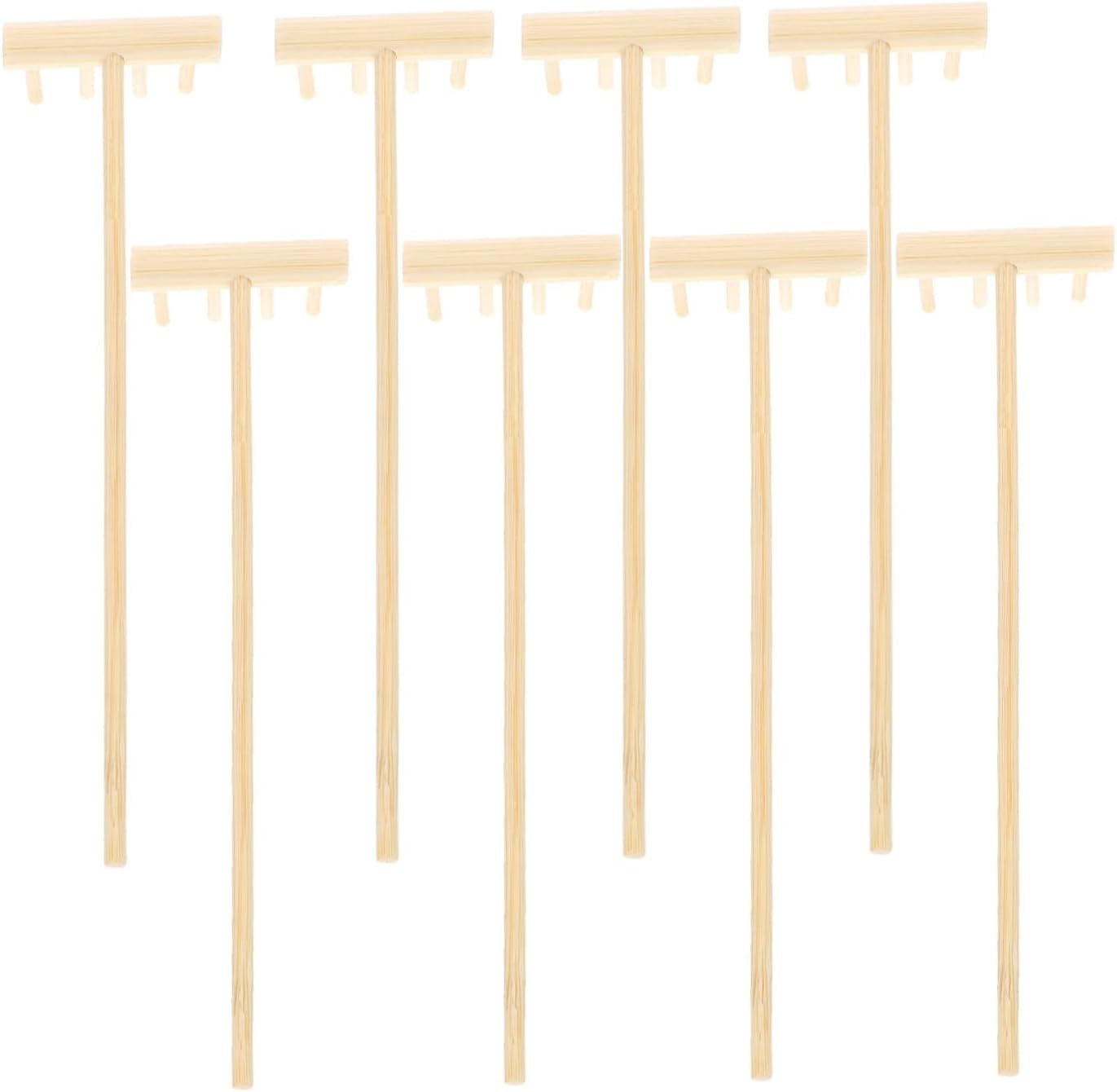 Wellsay Mini Zen Garden Rake Set 8 Piece Natural Bamboo Rake Garden ...