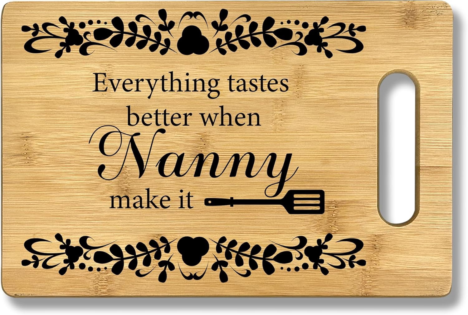 Nana Gifts Bamboo Cutting Board Set With Utensils - Engraved Kitchen Gift Set In Gift Box