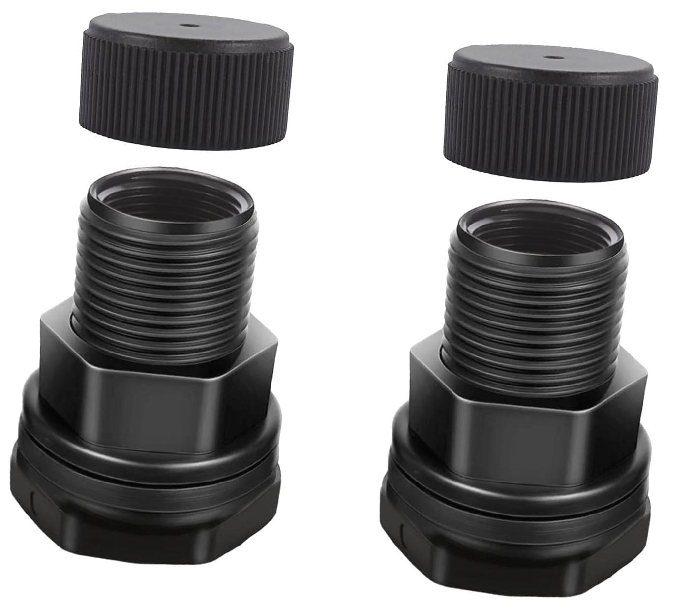 Wellsay PVC Bulkhead Fitting With Plug, 1/2