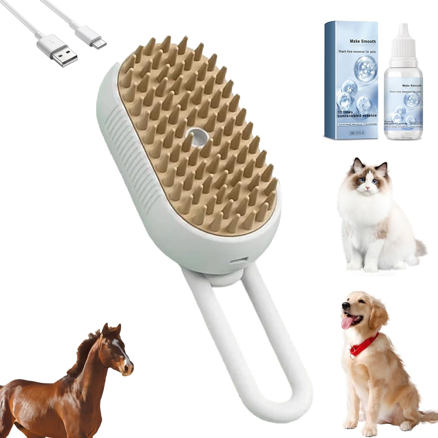 Puff Comb Wellsay Pet Spritz Defur Comb, 2025 NEW Puffease Spritz Defur Comb, 3 ...