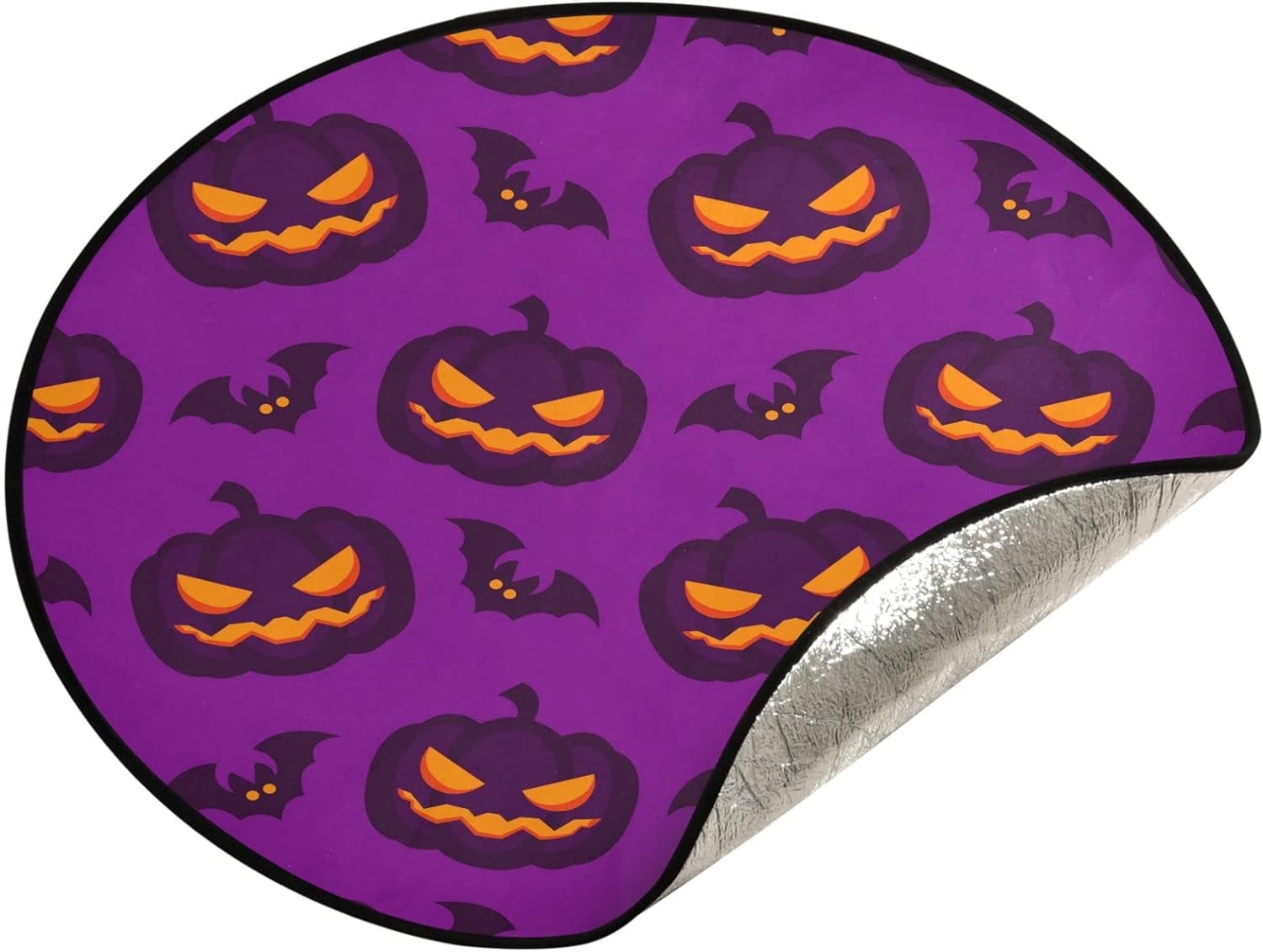 Wellsay Pumpkin Autumn Fall Christmas Tree Mats Waterproof Tree Skirt