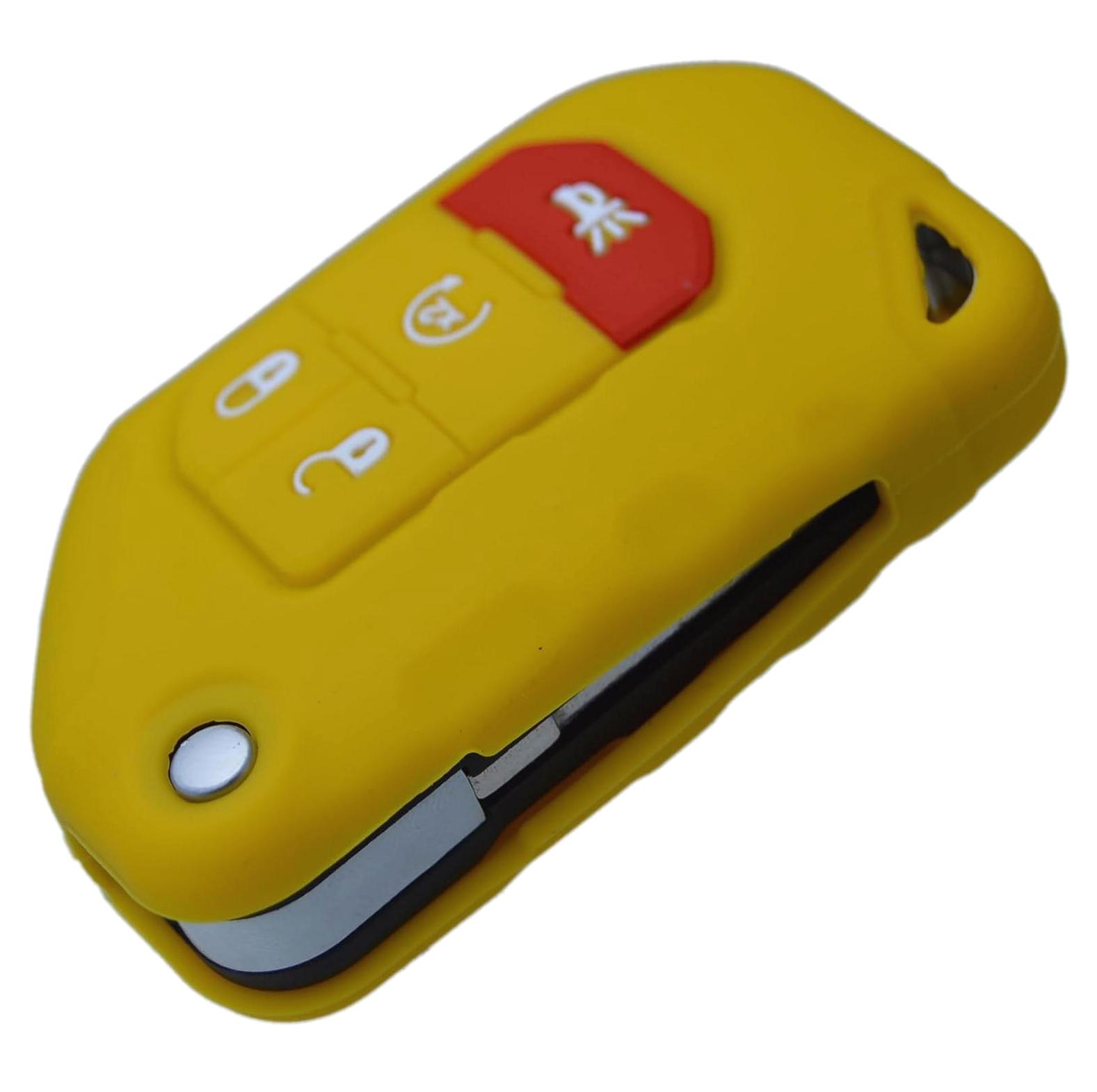 Wellsay Silicone Remote Key Fob Protector for Rubicon 392 JL JLU ...