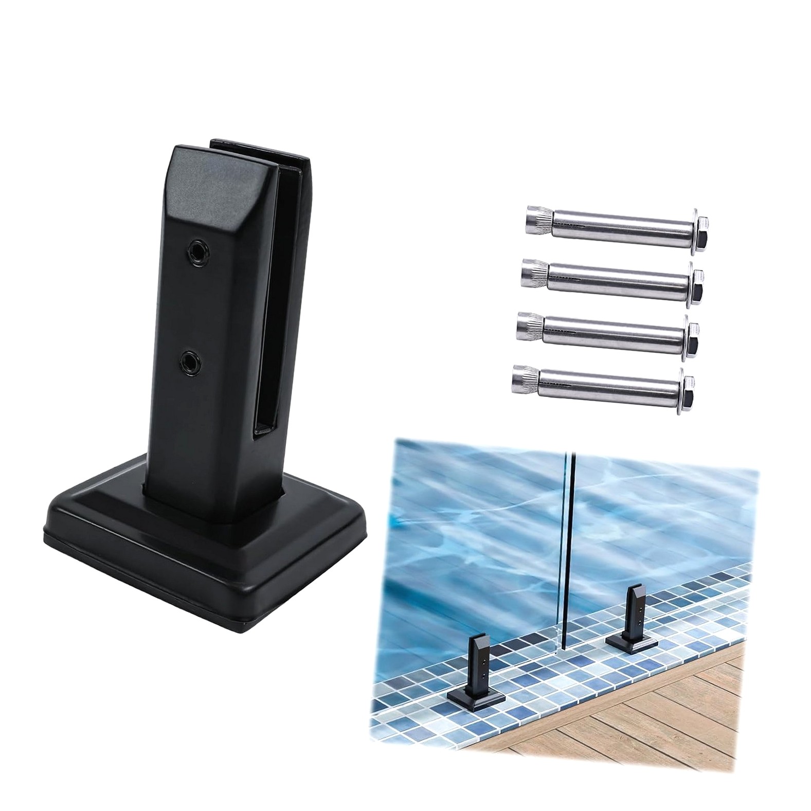 Wellsay Single Pack Railing Spigot Rectangular Steel Polish for ...