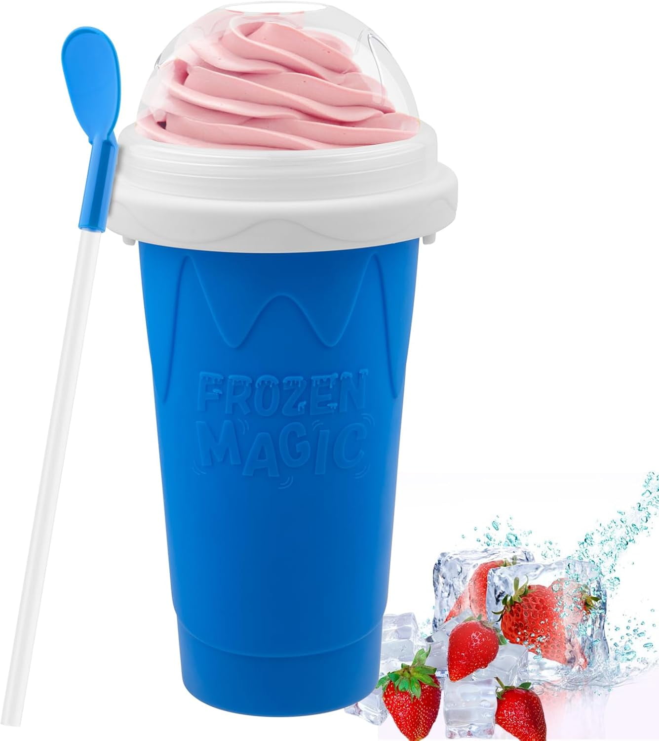 Wellsay Slushy Maker Cup, DIY Magic Slushie Makers Squeeze Cups ...
