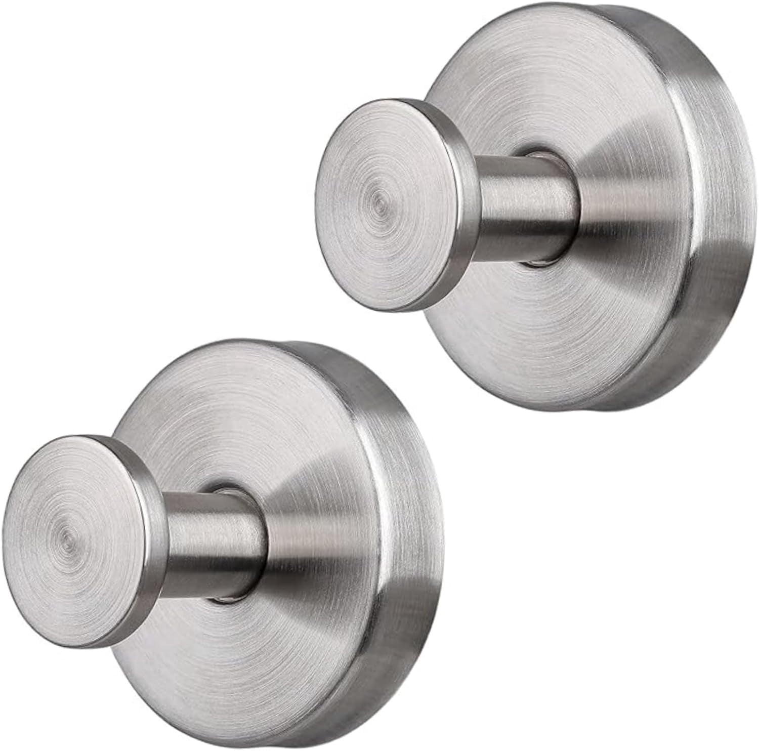 Utobao Super-Strong Suction Cup Hooks For Shower, Bathroom & More - No Drilling, Holds 11 Lbs, Silver (2 Pack)