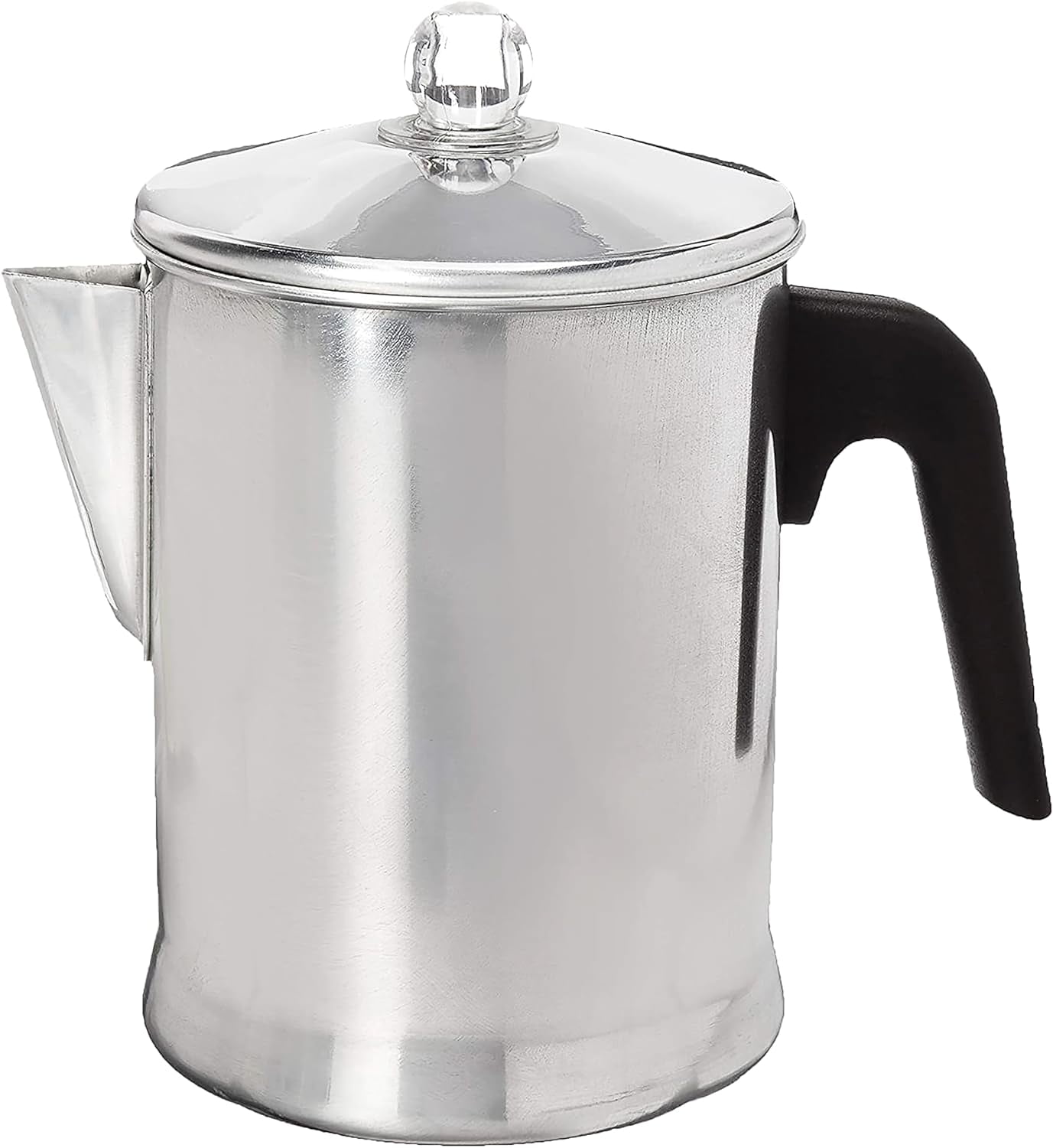 Wellsay Today Aluminum Stove Top Percolator Maker Durable, Brew Coffee On Stovetop, 9 Cup, Silver