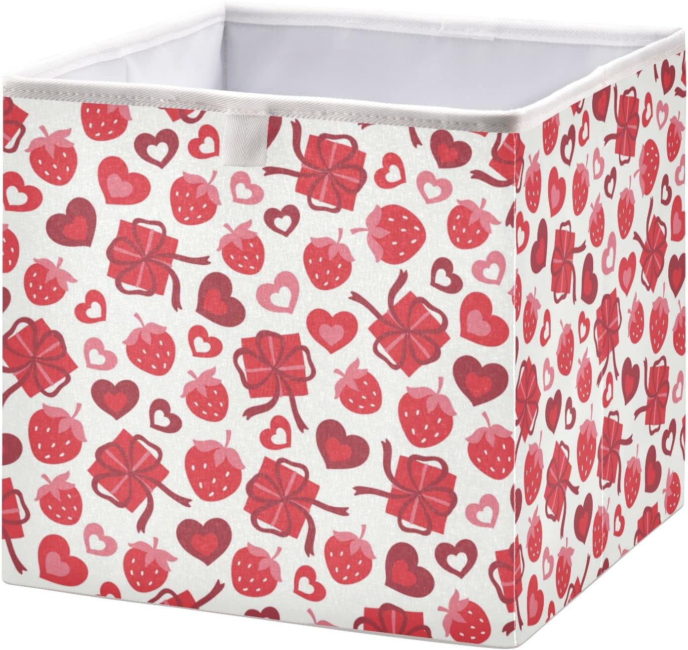 Wellsay Valentines Day Hearts Cube Storage Bins 11x11x11 In Large