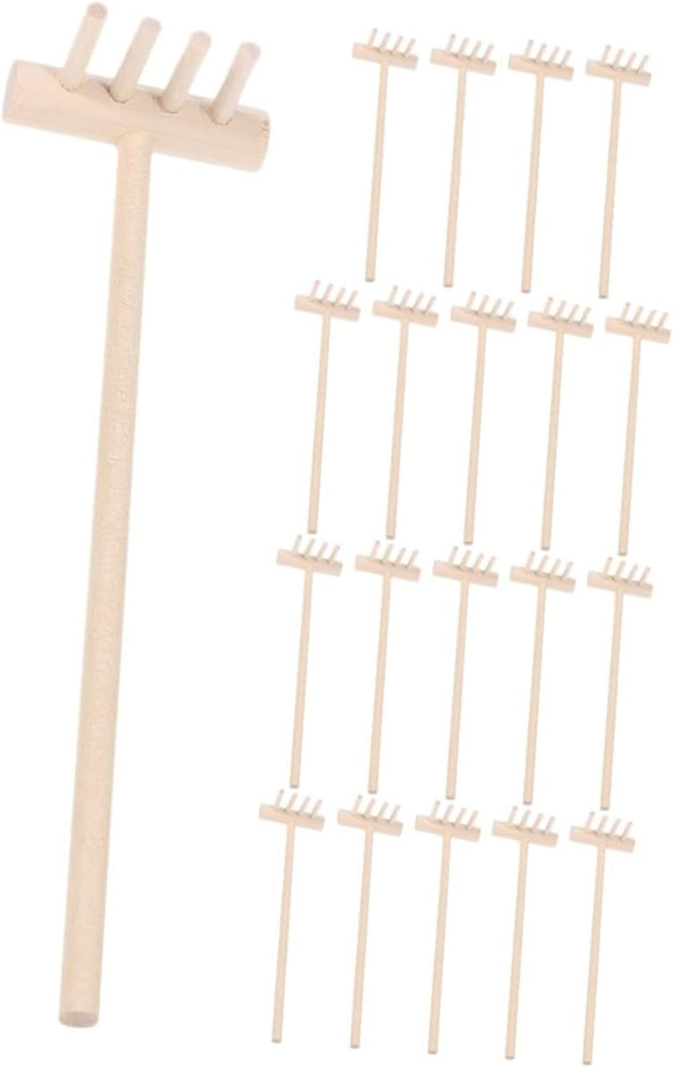 Wellsay Wooden Zen Garden Rake Set Miniature Sand Rake for Tabletop ...