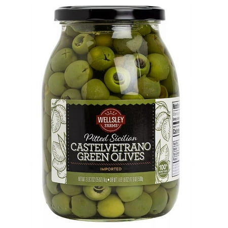 Wellsley Farms Castelvetrano Pitted Sicilian Green Olives, 35.3 oz.