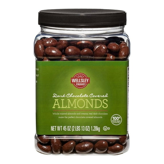 Wellsley Farms Dark Chocolate Covered Almonds, 45 oz.