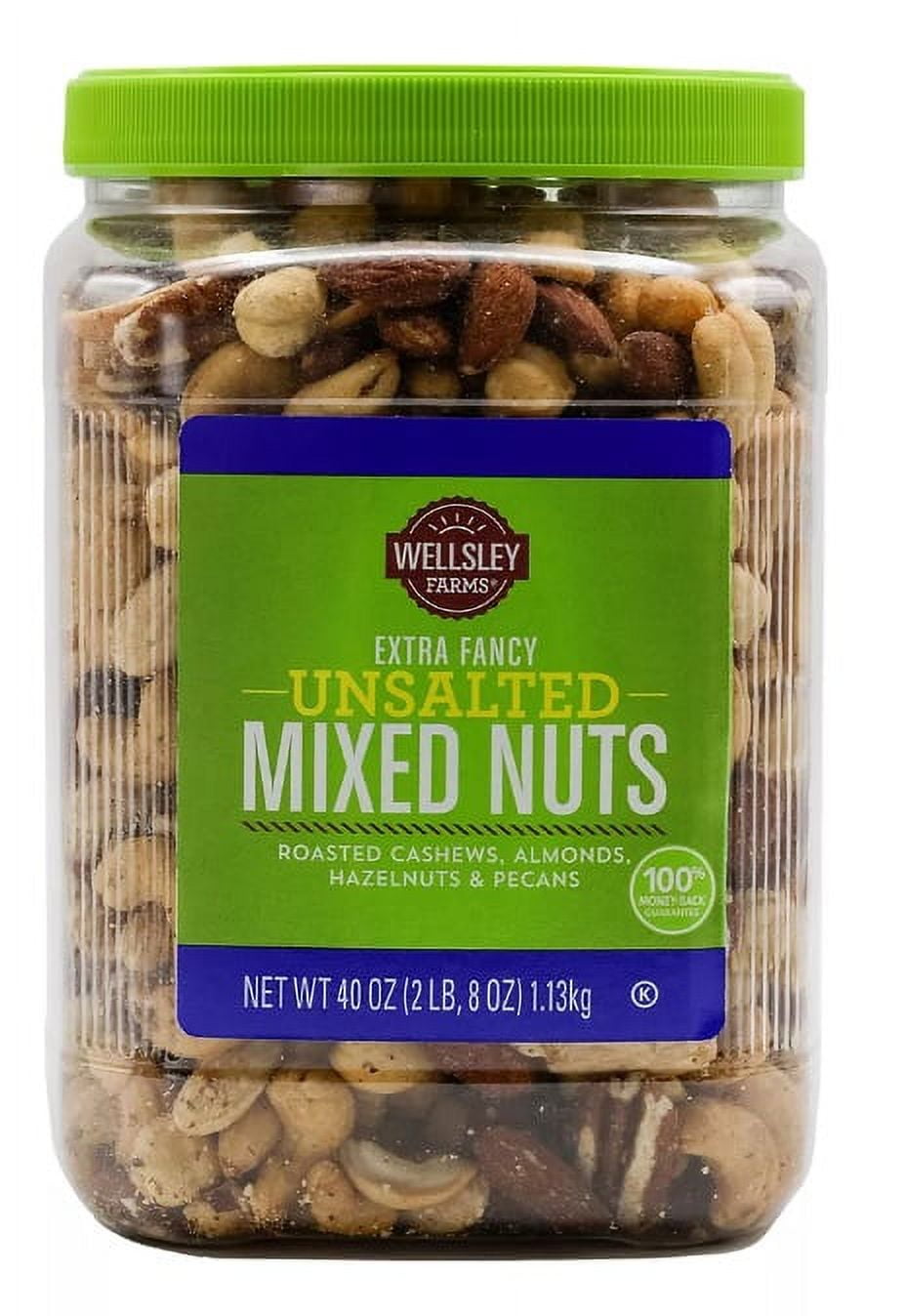 Wellsley Farms Extra Fancy Unsalted Mixed Nuts, 40 oz.