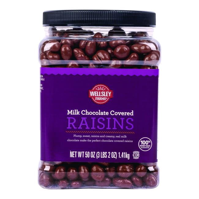 Milk Chocolate Covered Raisins - 54 Oz Resealable Bag (Pack Of 2), Bulk Sweet & Chewy Snack