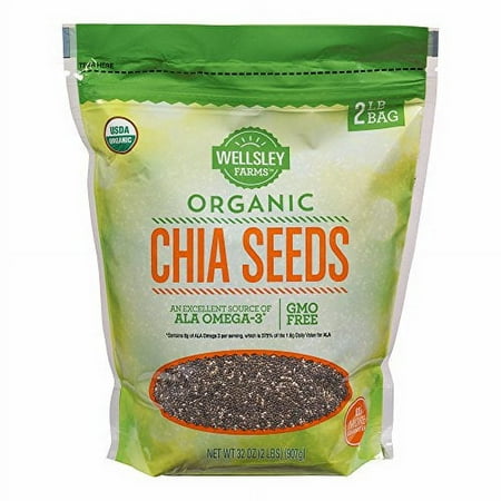 Wellsley Farms Organic Chia Seeds, 2 lbs. (pack of 2)
