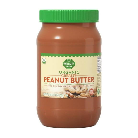 Wellsley Farms Organic Creamy Peanut Butter, 36 oz.