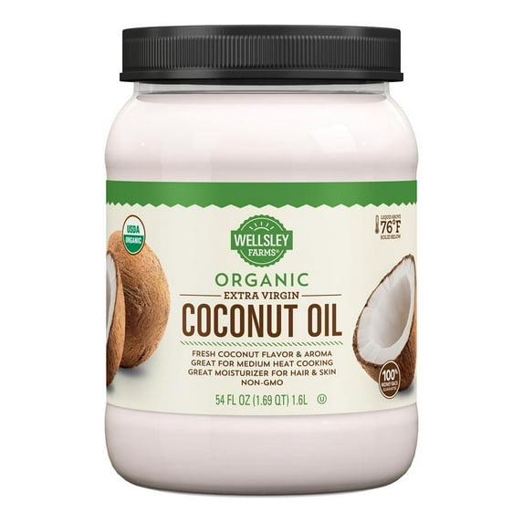 Wellsley Farms Organic Extra Virgin Coconut Oil, 54 oz.