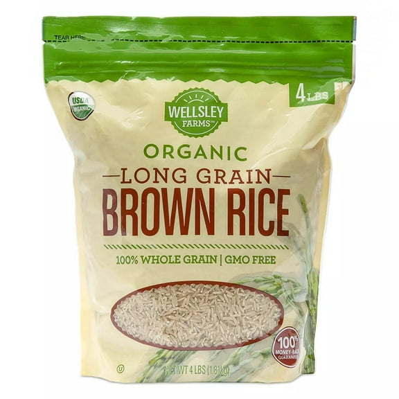 Wellsley Farms Organic Long-Grain Brown Rice, 4 lbs.