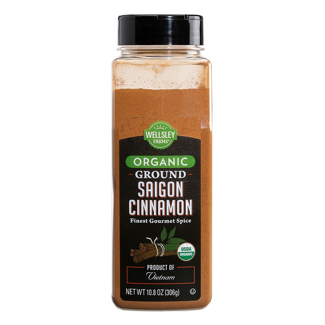 Wellsley Farms Organic Saigon Ground Cinnamon, 10.8 oz.