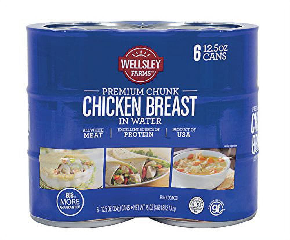 Wellsley Farms Premium Chunk Chicken Breast in Water, 6 ct./12.5 oz.