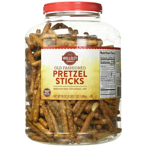 Wellsley Farms Pretzel Sticks, 55 oz (Pack of 2)