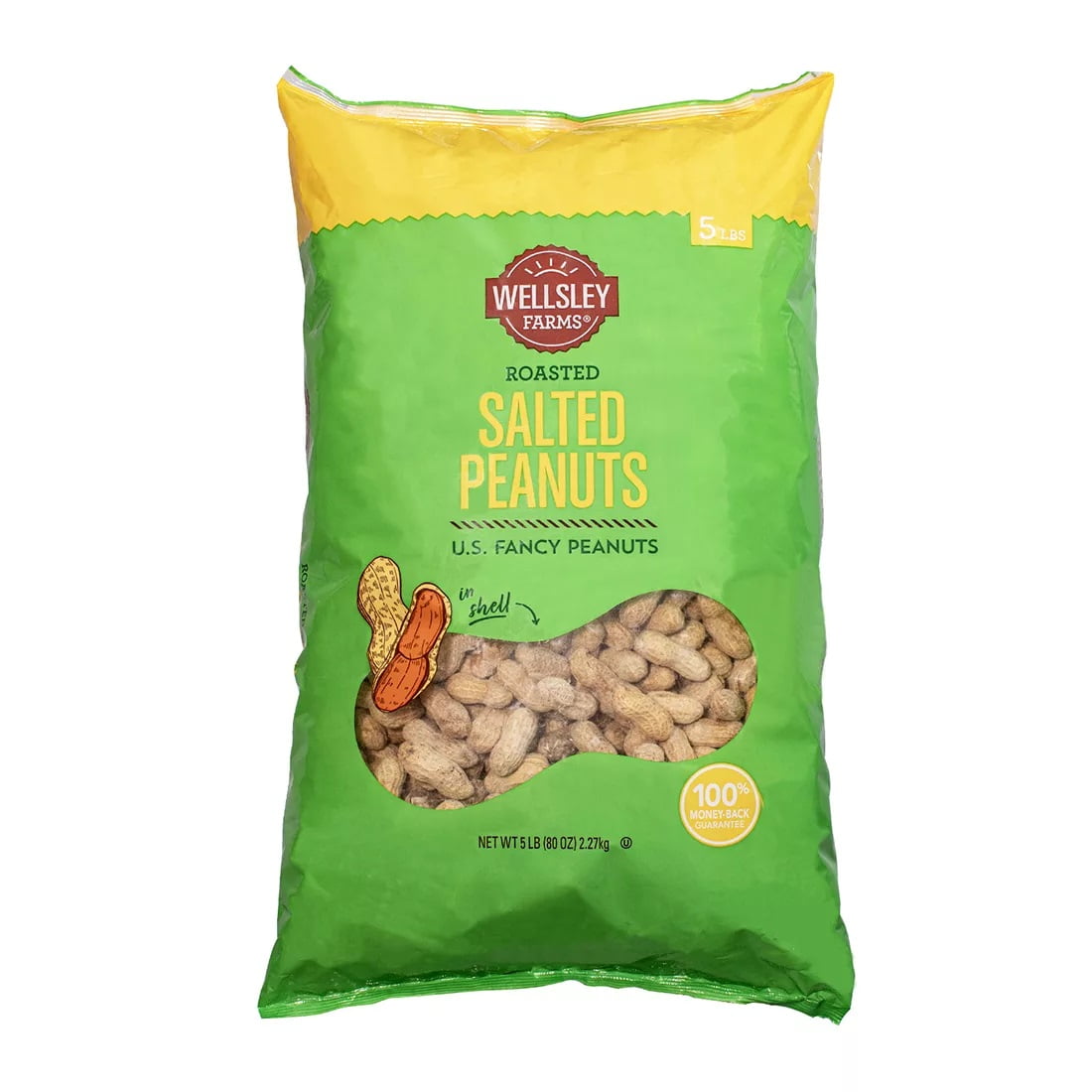Wellsley Farms Salted \u0026 Roasted In-Shell Peanuts, 5 lbs.