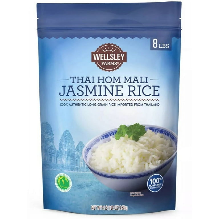Wellsley Farms Thai Hom Mali Jasmine Rice, 8 lbs, Long Grain