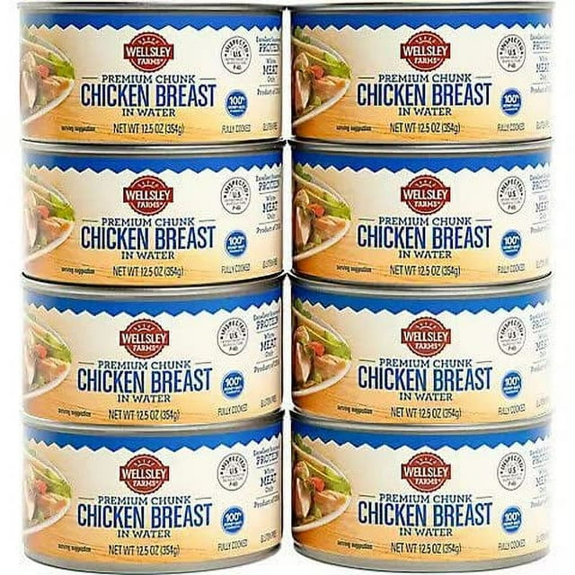 Wellsley Farms White Premium Chunk Chicken Breast in Water, 12.5 Ounce