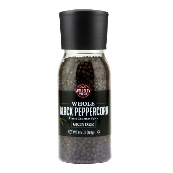 Wellsley Farms Whole Black Peppercorn Grinder, 6.5 oz.