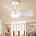 thumbnail image 1 of Wellspeed 28 in. Indoor Matte White Small Ceiling Fan with 3 ABS Blades and Remote Control, 1 of 17