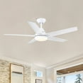 thumbnail image 1 of Wellspeed 48 in. Modern Ceiling Fan with Dimmable Light, for Indoor, Remote Control, 5 Reversible Blades, White, 1 of 15