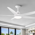 thumbnail image 1 of Wellspeed 56 in. 5-Blade Modern Indoor Integrated LED Light Kit White Ceiling Fan with Remote Control, 1 of 15