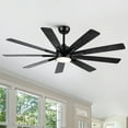 thumbnail image 1 of Wellspeed 62 in. Modern Integrated LED Indoor Black Ceiling Fan with Remote Control and 9 Blades, 1 of 16