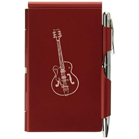 Wellspring Flip Notes-Red Portable Refillable Notepad-Electric Guitar