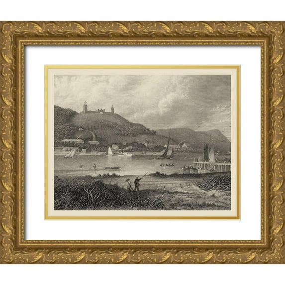 Wellstood, W. 14x12 Gold Ornate Wood Framed with Double Matting Museum Art Print Titled - Scenic City Views II