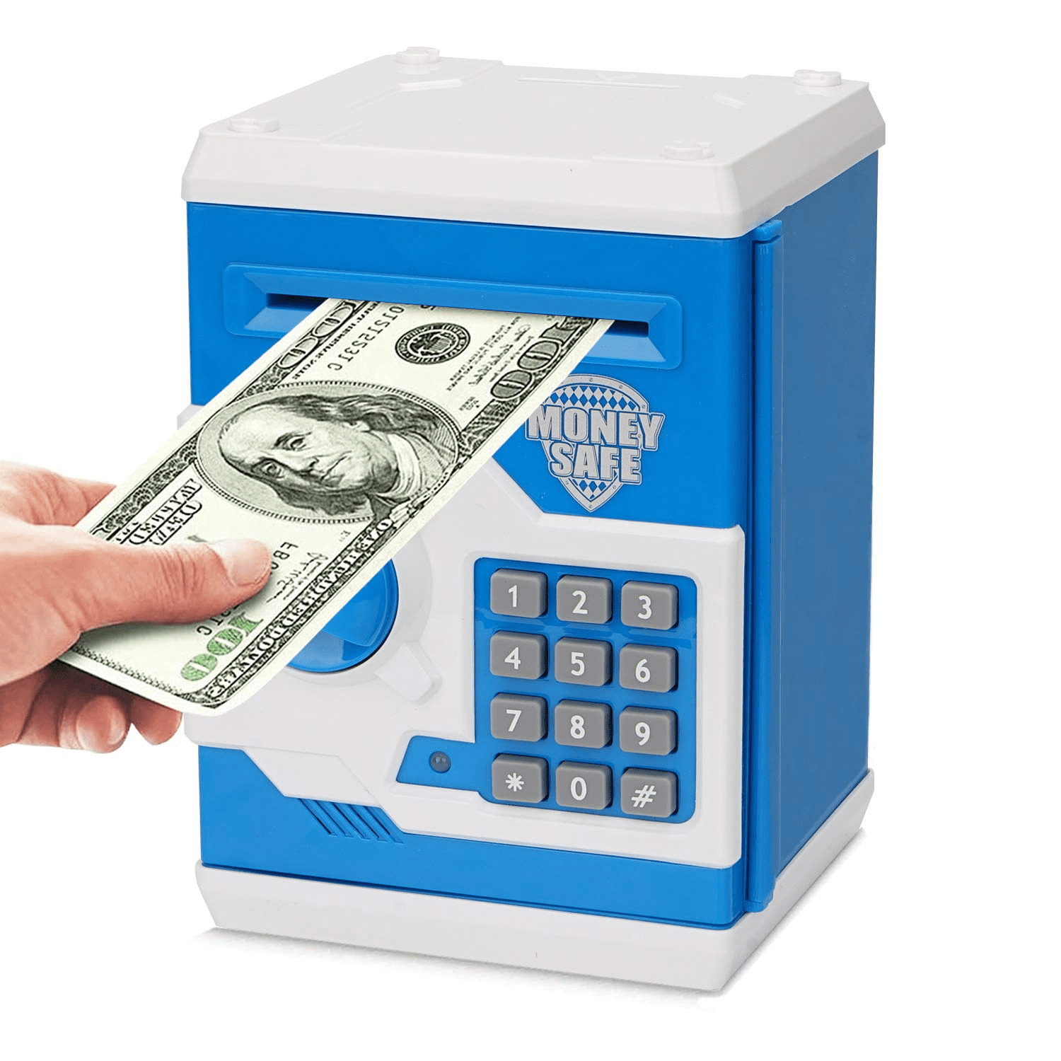 Welltop Electronic Piggy Bank, Mini ATM Password Money Bank Cash Coins