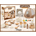 thumbnail image 1 of Jin Dan Camping Forest Adventure Theme with Play Food Tent Set, Beige, 1 of 8