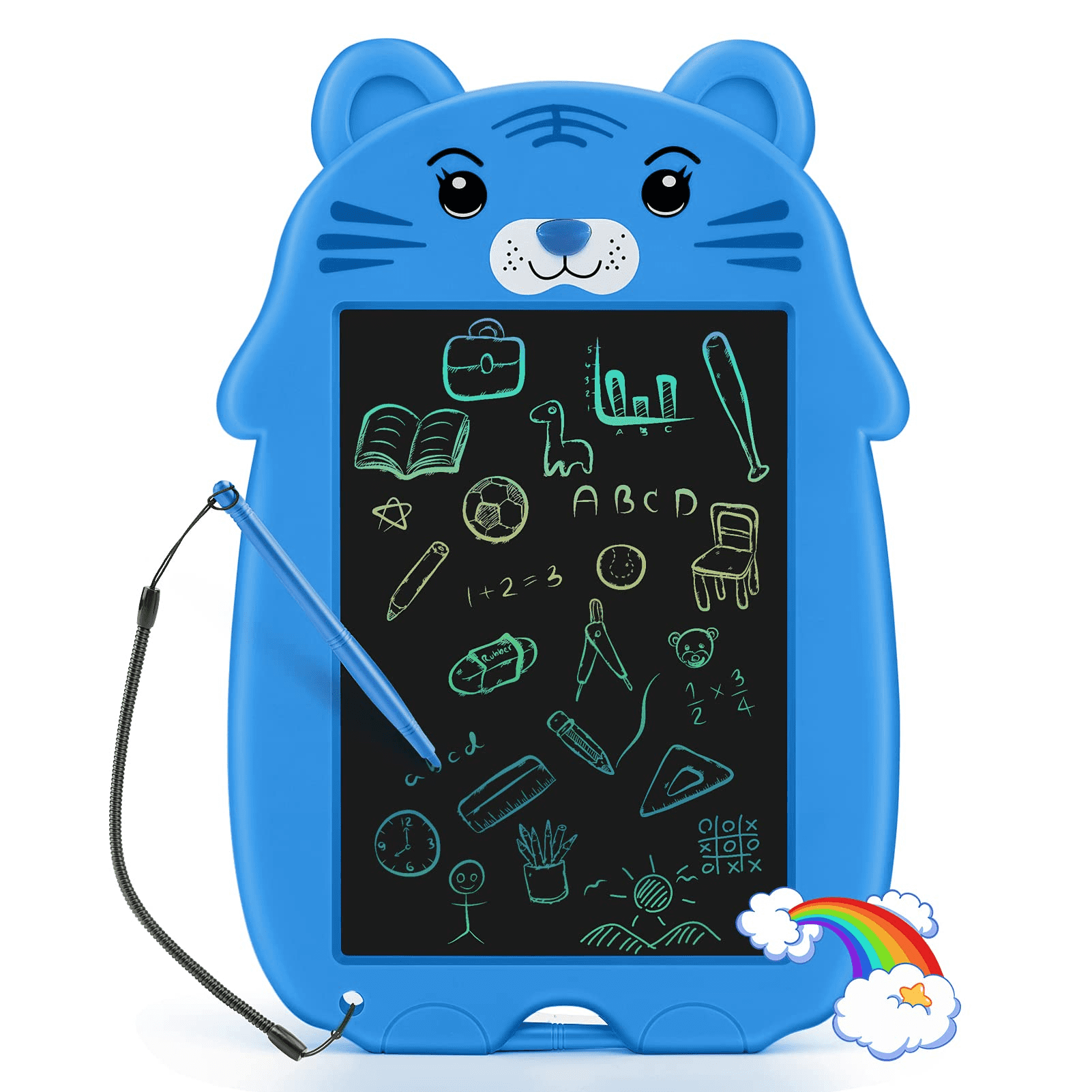 Welltop LCD Writing Tablet, 9in Drawing Pad for Kids, Colorful Doodle