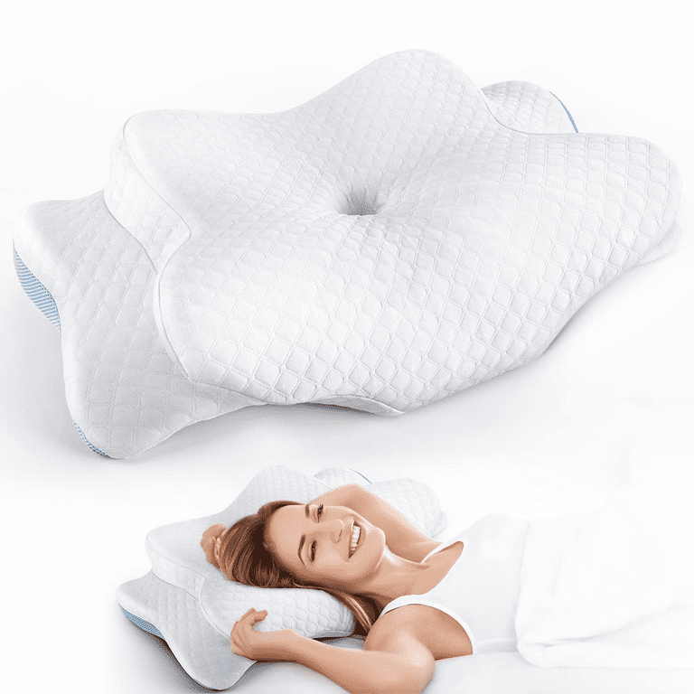 Coop Home Goods Cut-Out Side Sleeper Pillow - Notch Memory Foam Pillow,  Cervical Pillow for Side Sleepers, Neck Pillows for Pain Relief Sleeping,  Ergonomic Pillow, Bed Pillow for Sleeping (King Size)