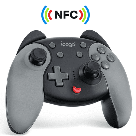Welltop Switch Controller, Wireless Switch Pro Controllers, Switch Remote Gamepad Support NFC/Home Wake-Up - Black