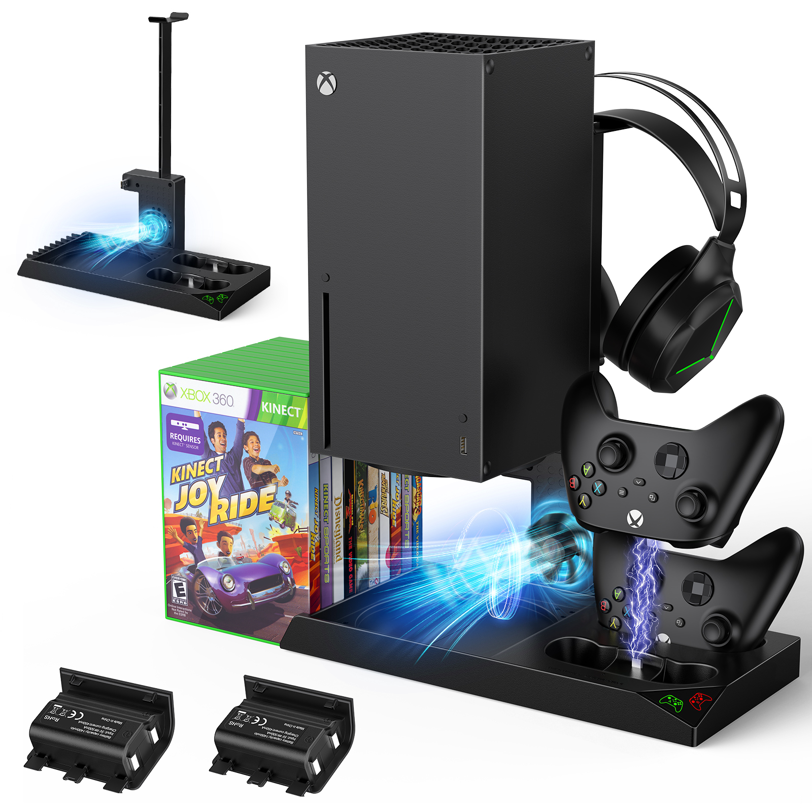 Welltop Vertical Cooling Stand for Xbox Series X Console, Dual