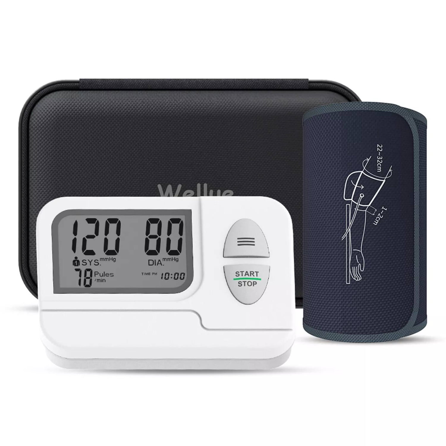 Wellue Blood Pressure Monitor for Upper Arm, Portable BP Monitor with