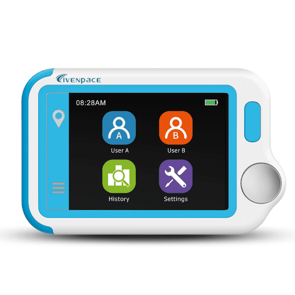 Checkme Livenpace Portable ECG/EKG Monitor with Touch Screen, Handheld Heart Rate Tracking Device, Bluetooth Heart Monitor with Free App for iOS and Android