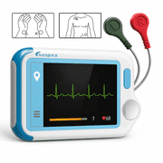 Livenpace Portable ECG/EKG Monitor with Touchscreen, Handheld Heart Rhythm & Heart Rate Tracker, Bluetooth ECG Monitor with Free App for iOS & Android, Dual User Mode