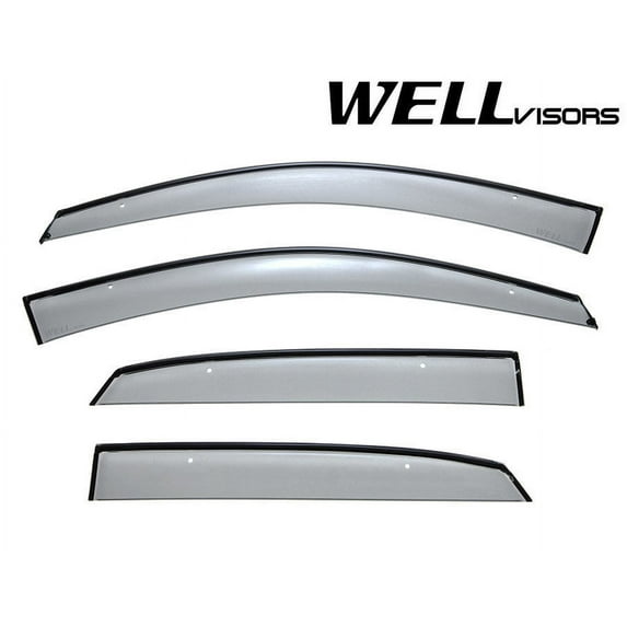 Wellvisors Side Window Visors Deflectors Rain Guards With Black Trim for 2004-2009 Lexus RX330 / R350 / RX400h 3-847LX006