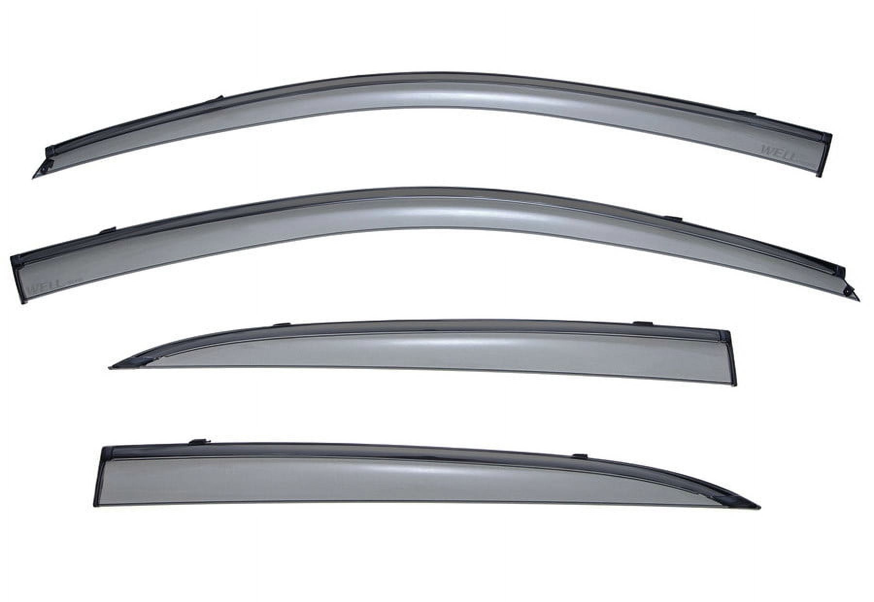 Wellvisors Side Window Visors Deflectors Rain Guards With Black Trim