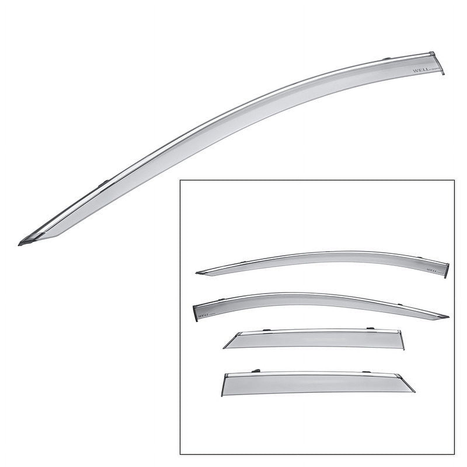Wellvisors Side Window Visors Deflectors Rain Guards With Chrome Trim