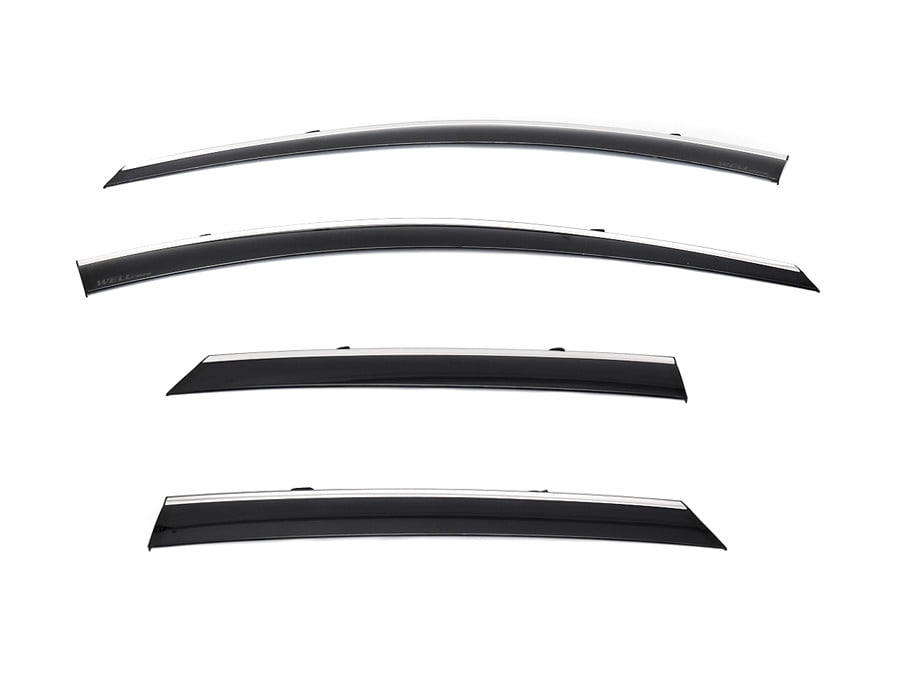 Wellvisors Side Window Visors Deflectors Rain Guards With Chrome Trim