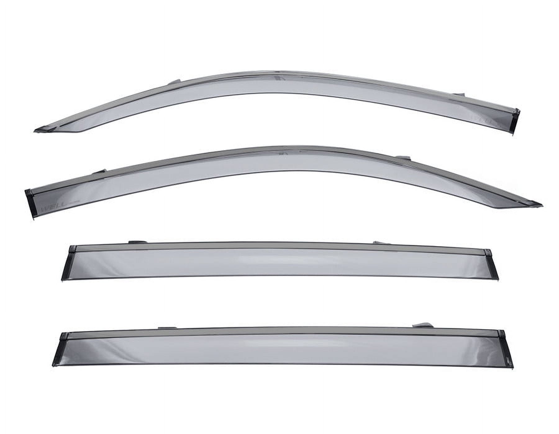 Wellvisors Side Window Visors Wind Deflectors Rain Guard With Black