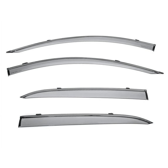 Wellvisors Side Window Visors Wind Deflectors Rain Guard With Black Trim for 2019 2020 2021 2022 2023 2024 Cadillac XT4 3-847CA009