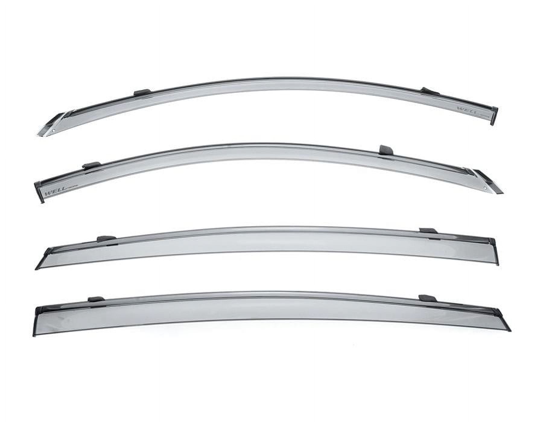 Wellvisors Side Window Visors Wind Deflectors Rain Guard With Black