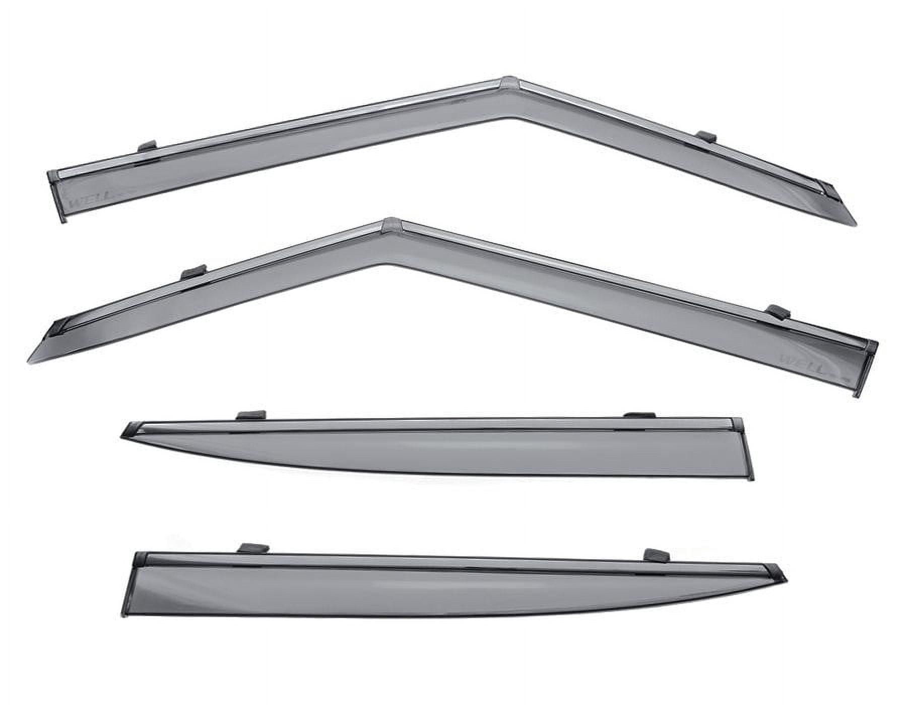6-Piece Chrome Rain Guards / Wind Deflectors For 2021-2024 Kia Seltos - Side Window Visors, Self-Adhesive Installation